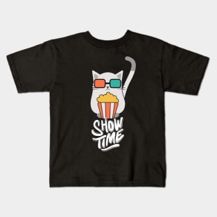 Cat Watching A Movie Kids T-Shirt